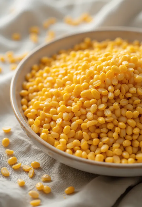 zlaté lněné semínko vcelku rozsypané na dřevěném povrchu