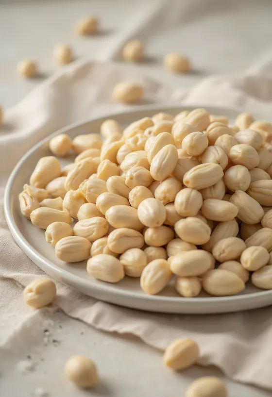 Srovnání různých druhů piniových oříšků na hromádkách