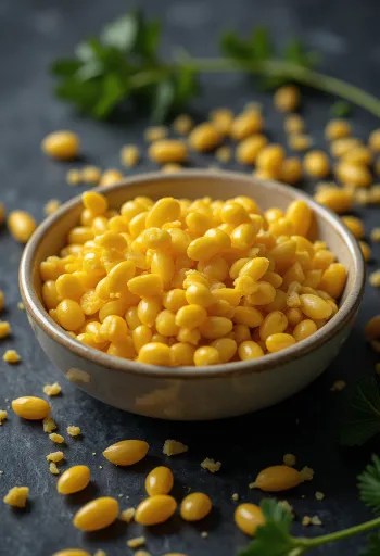 Sušená zrna jáhel s detailní texturou a přirozenou barvou