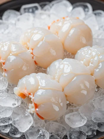 Čerstvý humr na rustikálním dřevěném prkénku s citronem a bylinkami