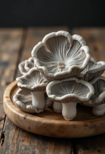 Očištěná a nakrájená hlíva ústřičná během kuchyňské přípravy