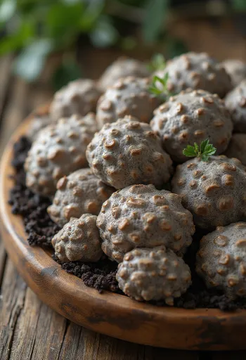 Očištěná a nakrájená houba maitake (trsnatec) pro kuchyňské využití