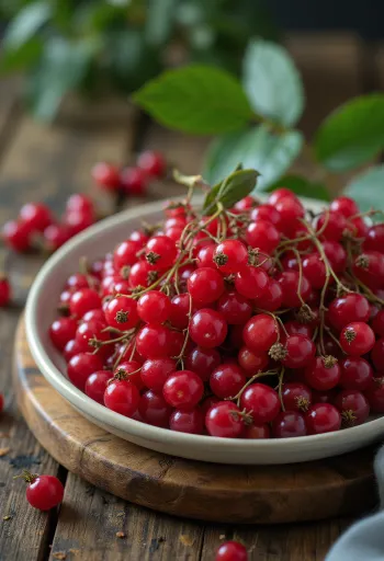 Zářivě červené bobule bezu červeného v detailu