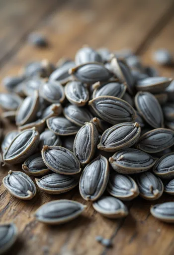 Slunečnicová semínka loupaná a neloupaná v miskách