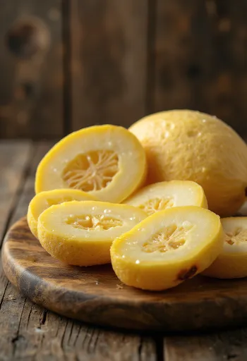 Nakrájený plantain ve zralé i nezralé formě na prkénku