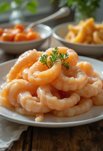 Čerstvé maso srdcovek na ledu s citronem a petrželkou