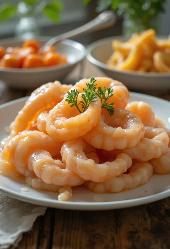 Čerstvé maso srdcovek na ledu s citronem a petrželkou