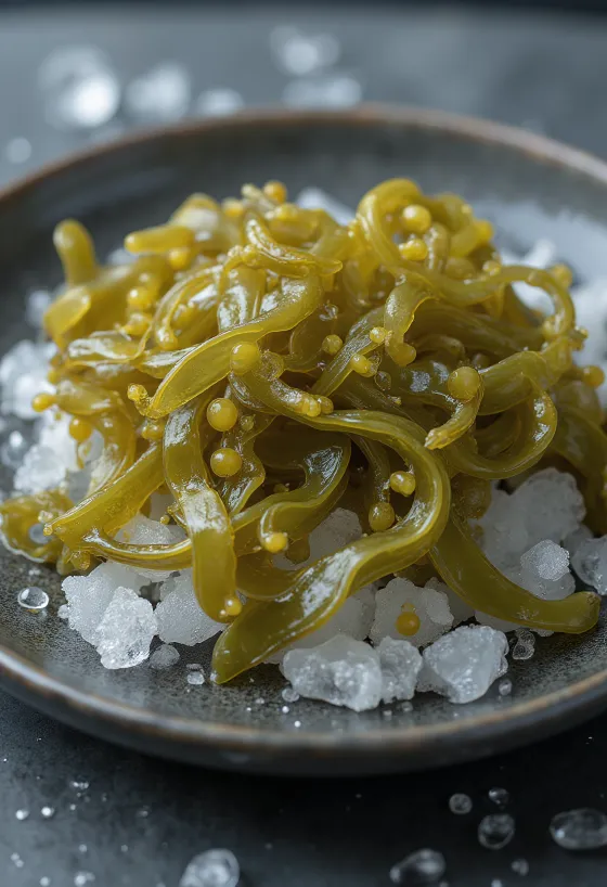 Sušená chaluha bublinatá s viditelnými měchýřky