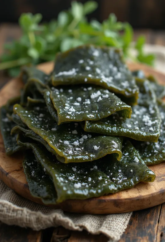 Sušený plát mořské řasy kombu