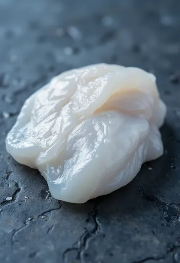 Čerstvý filet z tresky s citronem, petrželkou a mořskou solí na dřevěném prkénku