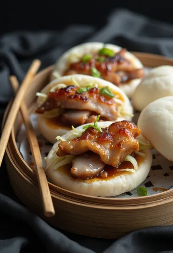 Crispy Pork Belly Bao s křupavým vepřovým masem a kysaným zelím