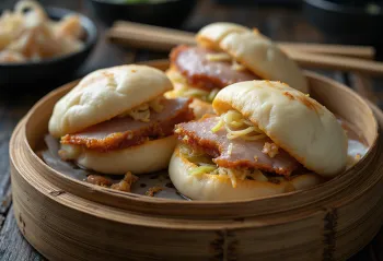 Crispy Pork Belly Bao s křupavým vepřovým masem a kysaným zelím