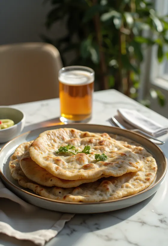 Injera eritrejský a etiopský plochý chléb čerstvě upečený