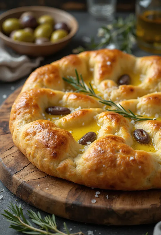 Pizza Focaccia se solí a olivovým olejem z Ligurie