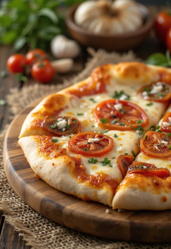 Pizza ai Pomodori Secchi se sušenými rajčaty a sýrem