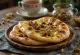 Datlový-pistáciový naan servírovaný