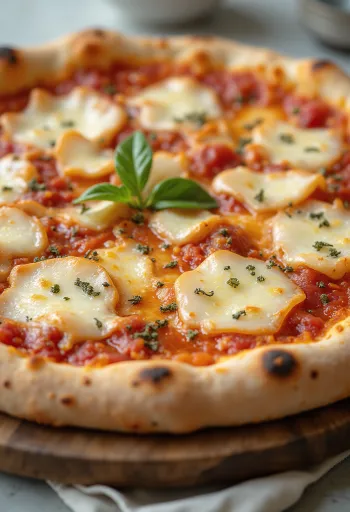 Pizza al Grana Padano se sýrem a bazalkou