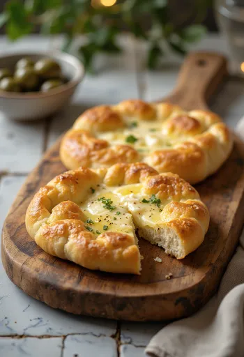 Bolo do caco se sýrem, čerstvá houska se sýrovou náplní