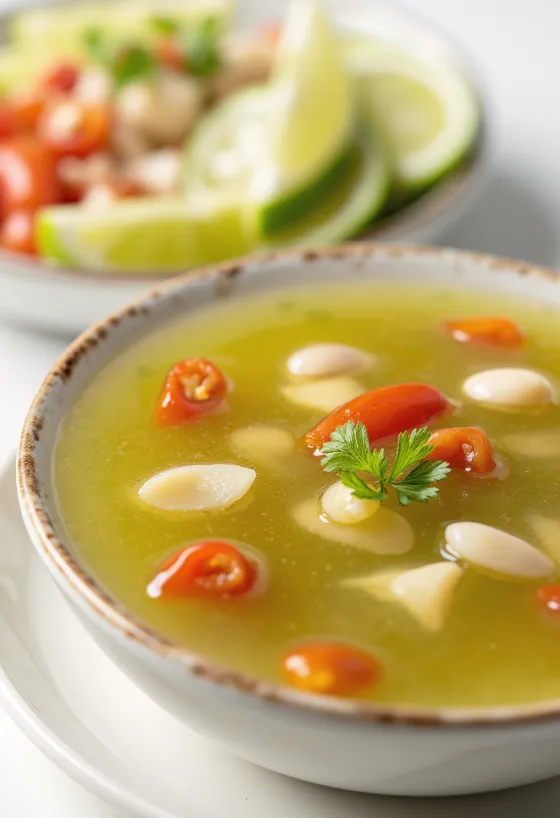 Sladkokyselá limetkovo-chilli omáčka servírovaná