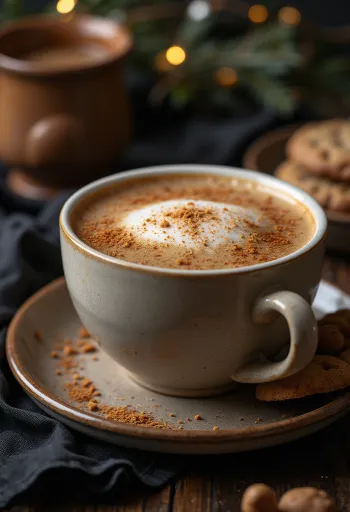 Perníkové latte čerstvě servírované