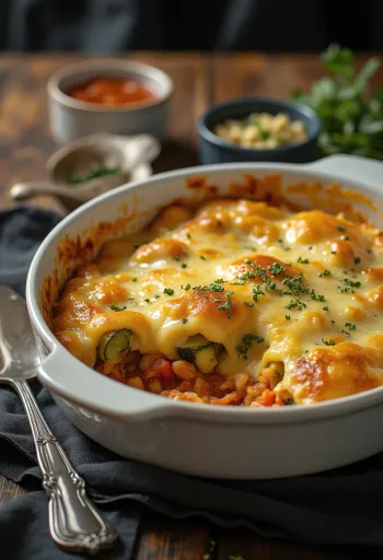 Veganské zapečené cukety s rajčatovou omáčkou