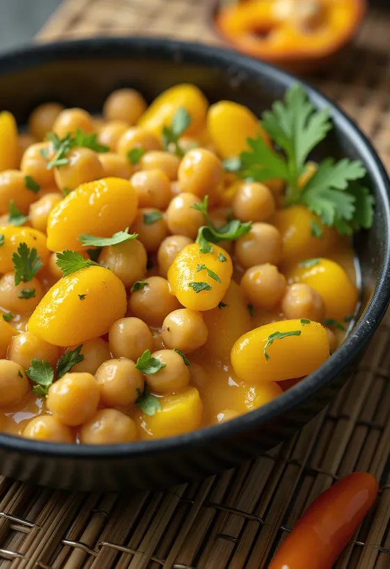 Ackee a cizrna v misce