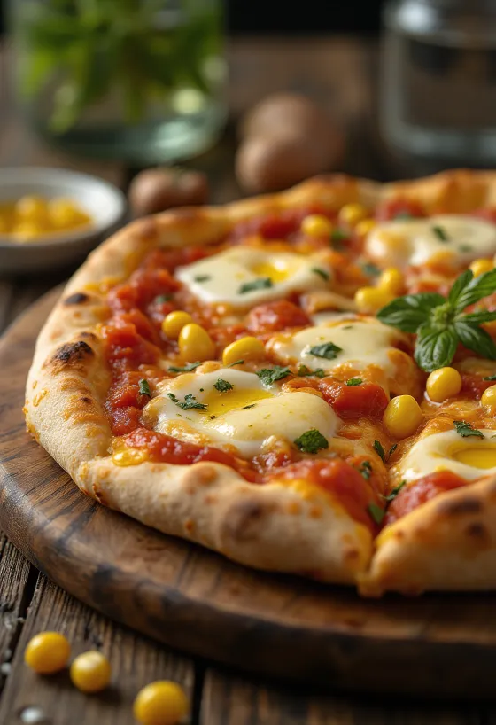Pizza al Mais s kukuřicí a sýrem