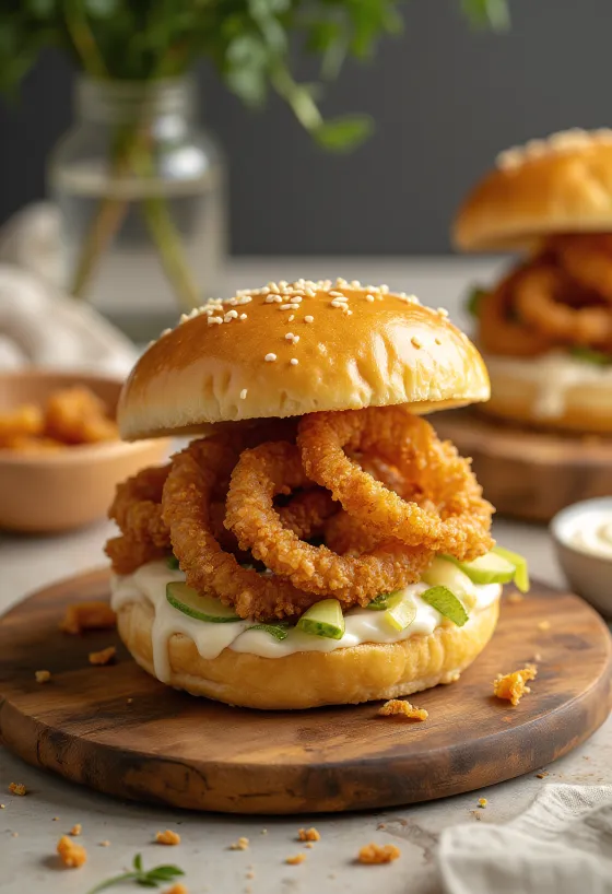 Bao bun se smaženou cibulí a česnekem servírovaný