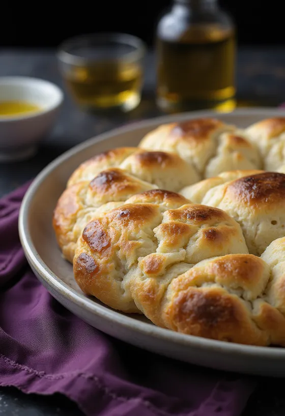 Bramborová focaccia servírovaná
