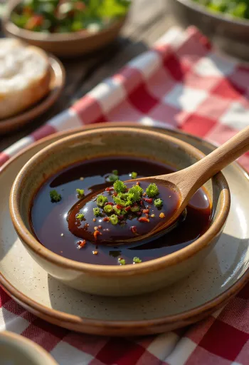 Omáčka Teriyaki podávaná v misce