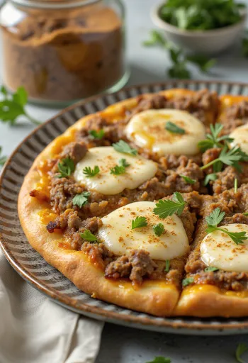 Pizza Maroccaine naservírovaná