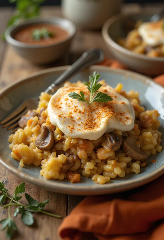 Veganská zapečená kapusta se zeleninou při podávání