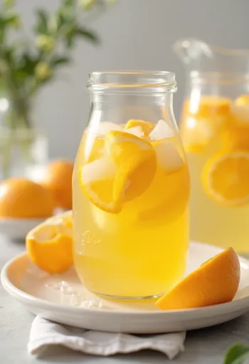 Pomerančová limonáda servírovaná ve sklenici