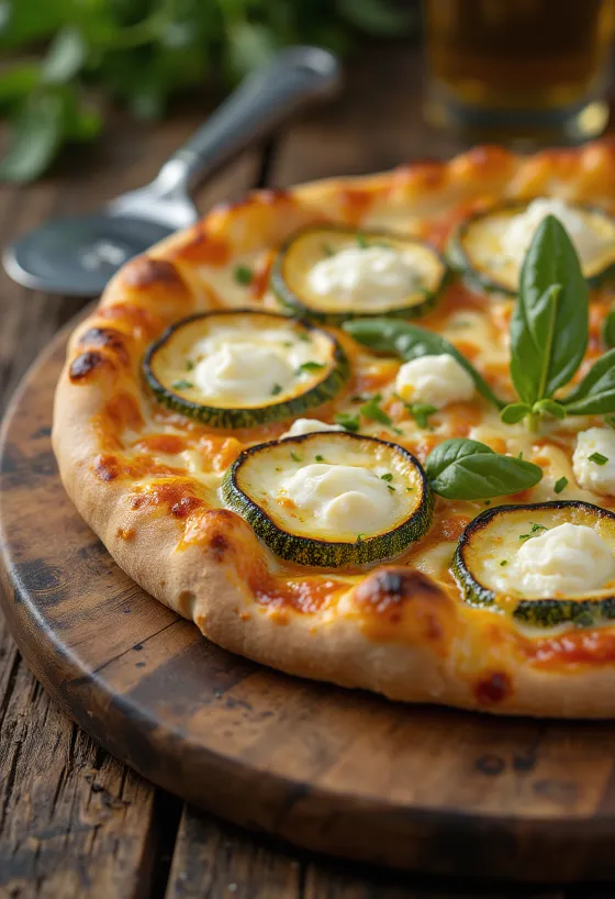 Pizza ai Fiori di Zucca s cuketovými květy a ricottou