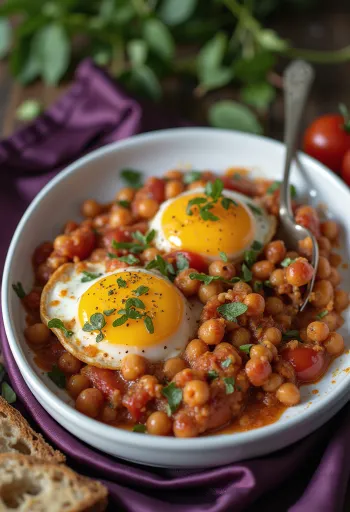 Veganský zapečený lilek s cizrnou při podávání