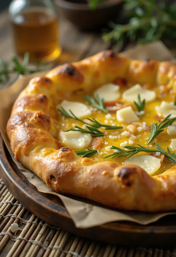 Pizza al Rosmarino s rozmarýnem a parmezánem