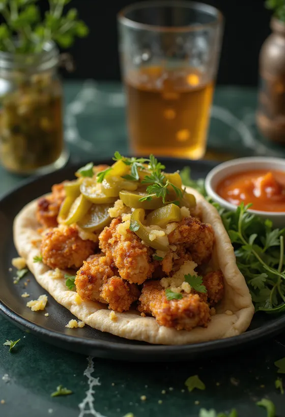 Kuřecí Shawarma servírovaná v pita chlebu