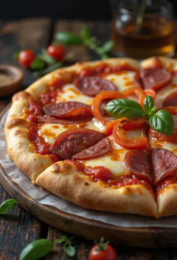 Pizza alla Campagnola se salámem a zeleninou
