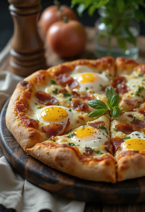 Pizza Rustica Abruzzese se slaninou, vejci a sýrem pecorino