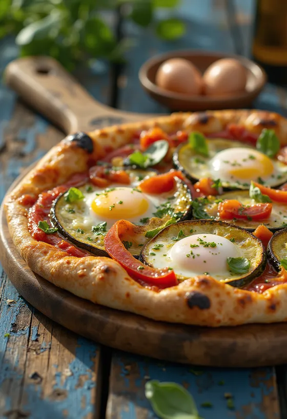 Pizza alla Griglia s grilovanou zeleninou