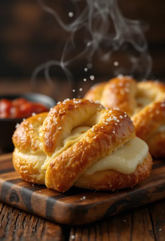Preclík s mozzarellou čerstvě upečený