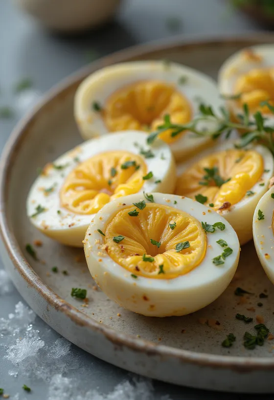 Pečený lilek s česnekem podávaný na talíři