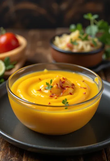 Mangovo-limetková omáčka servírovaná s grilovanou rybou