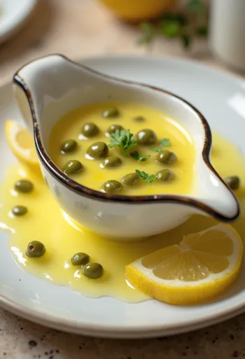 Rozpuštěné máslo s kapary a bylinkami v omáčkovníku