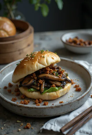 Kimchi Pork Bao s pikantním vepřovým masem