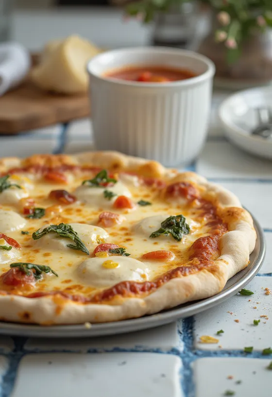 Pizza alla Ricotta s ricottou a sýrem