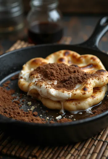 Tiramisu naan při podávání