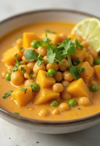 Veganské kari s kokosovým mlékem a zeleninou