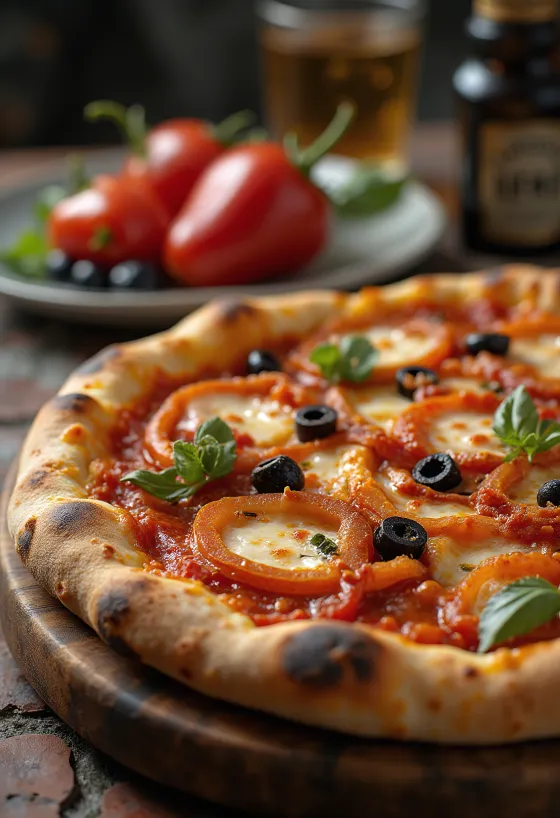 Pizza alla Zingara se zeleninou a klobásou