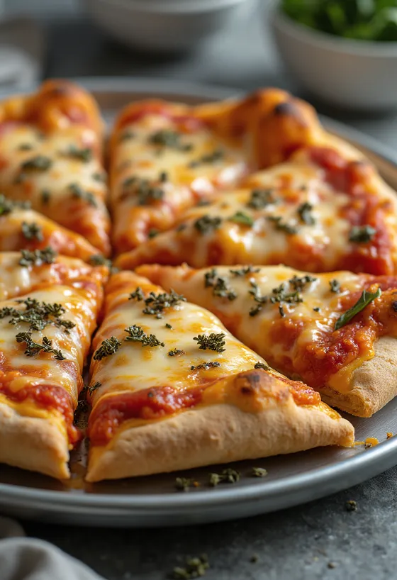St. Louis Style Pizza s tenkým těstem a sýrem Provel